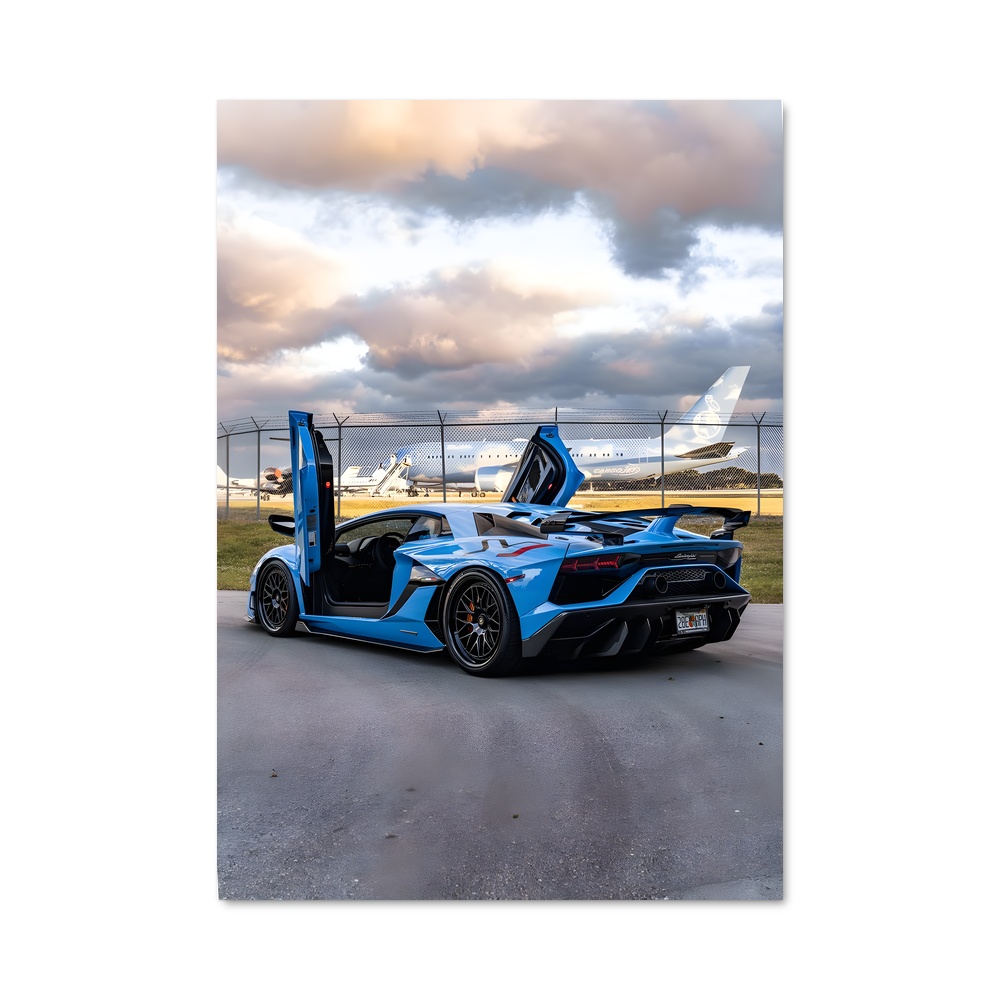 Poster Aventador svj avion – affiche Lamborghini